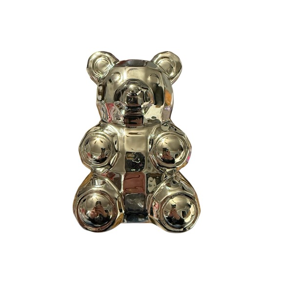 Dwell Studio Jackets & Blazers - Modern Geometrical Metallic Silver‎ Ceramic Teddy Bear Figure Home Decor